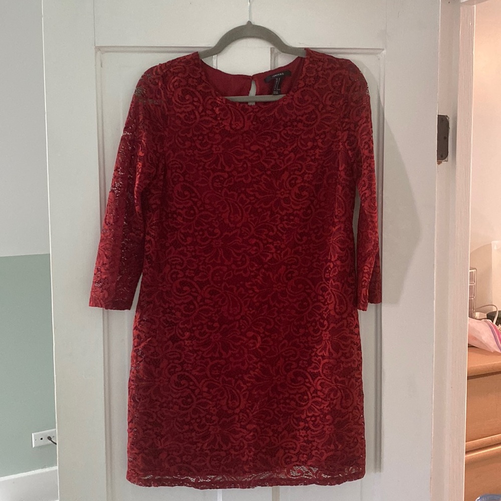 Dark red dress